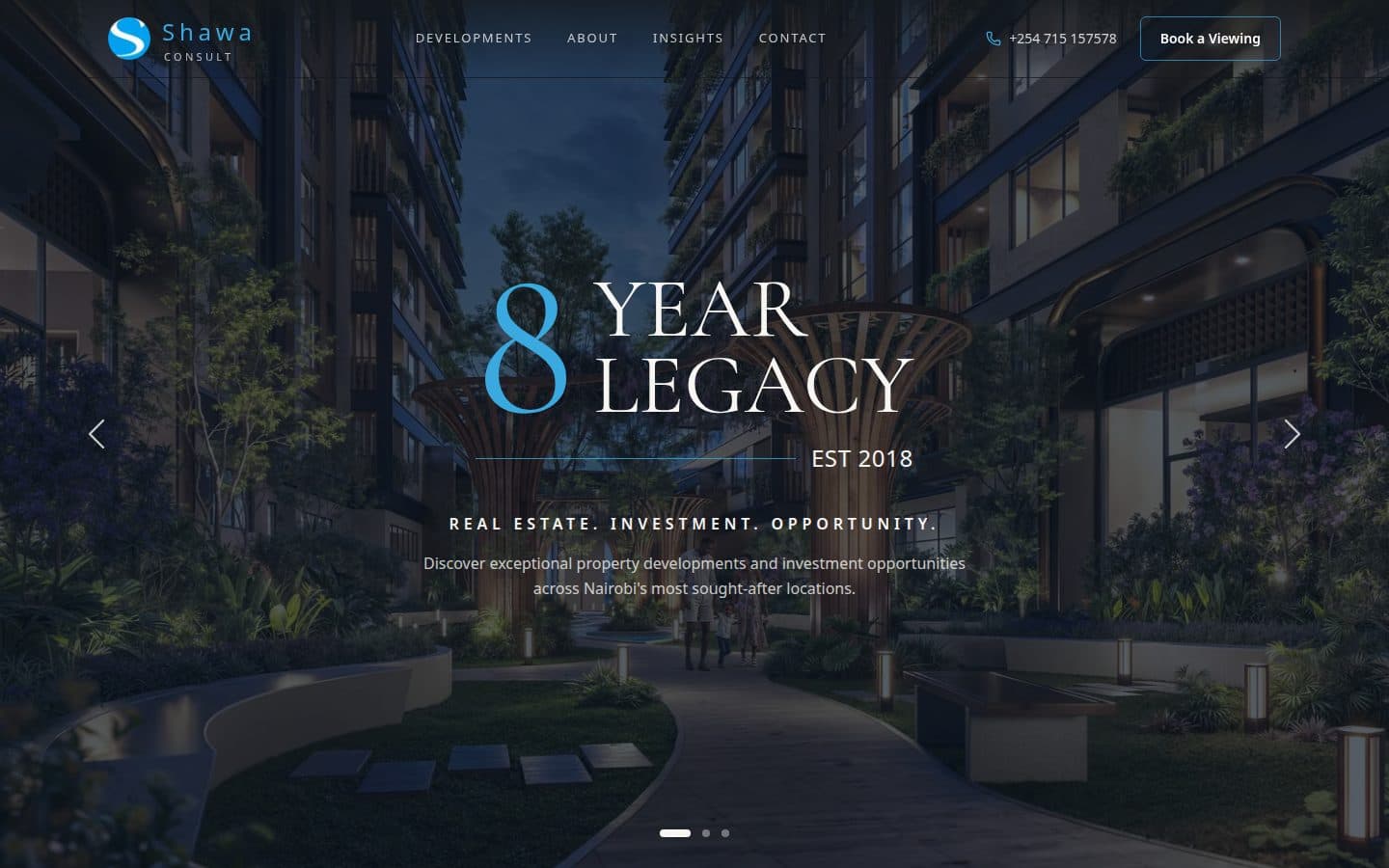Shawa Consult website home page